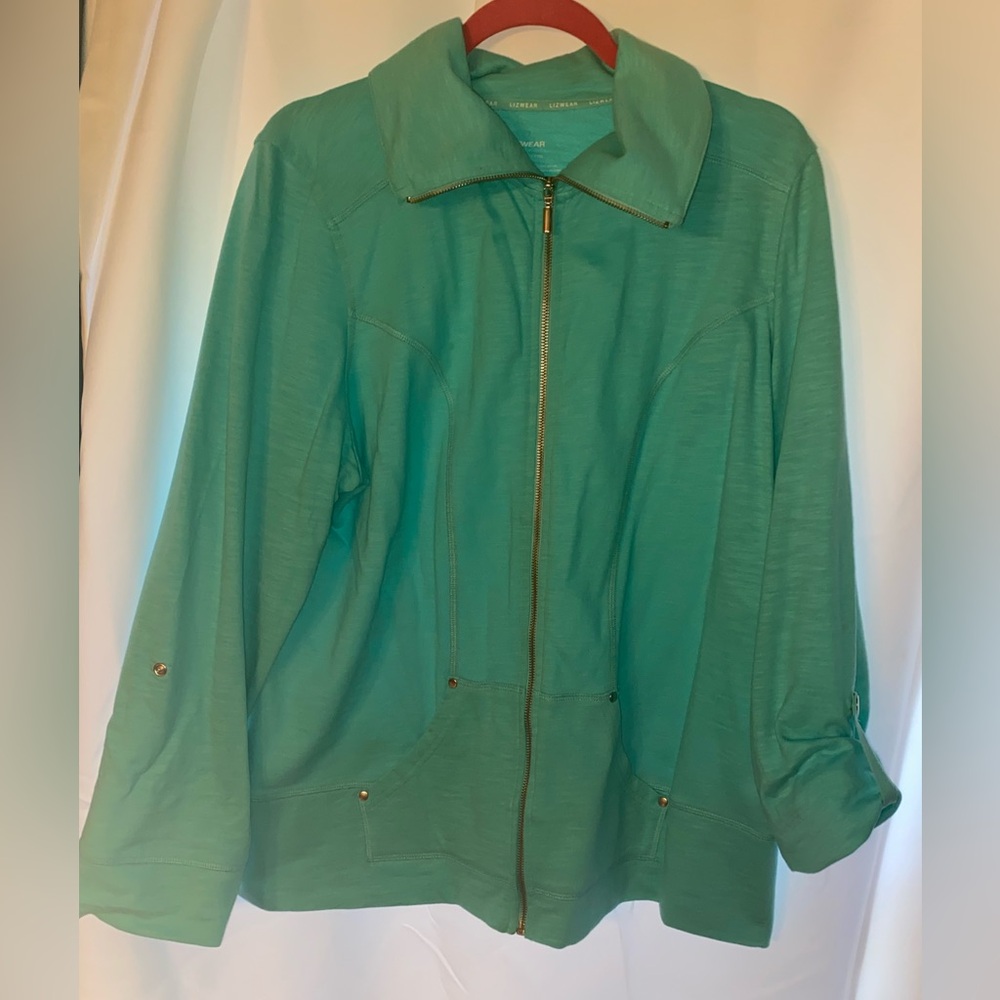 Turquoise cotton jacket